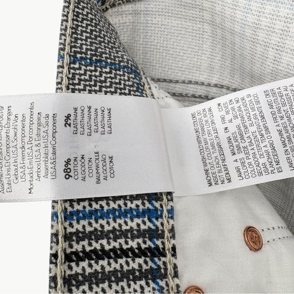 MOTHER The Insider Cropped Ankle Pants | Sz 28 | Grey/Blue Plaid - Picture 11 of 12